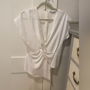 Zara white blouse size M perfect condition